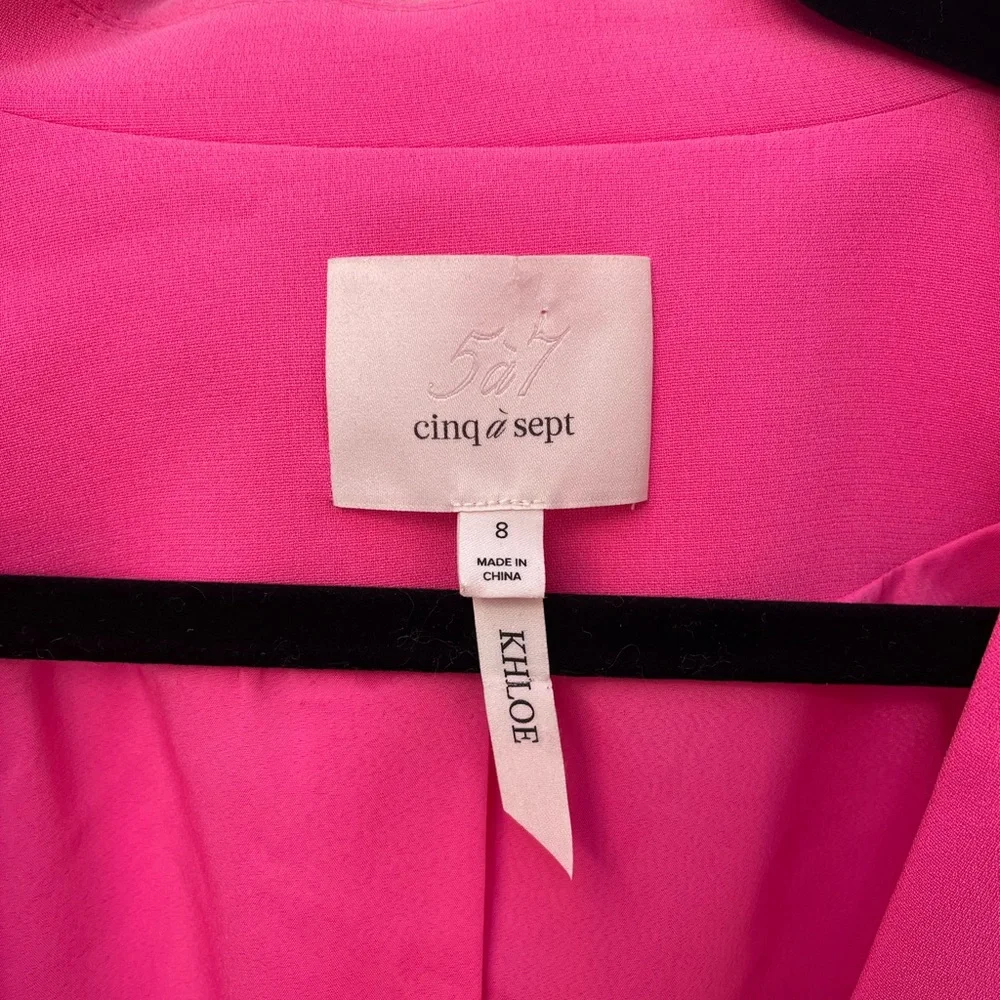 Cinq à Sept Khloe Crepe Ruched Blazer - Berry Jam - 8 - Picture 4 of 8
